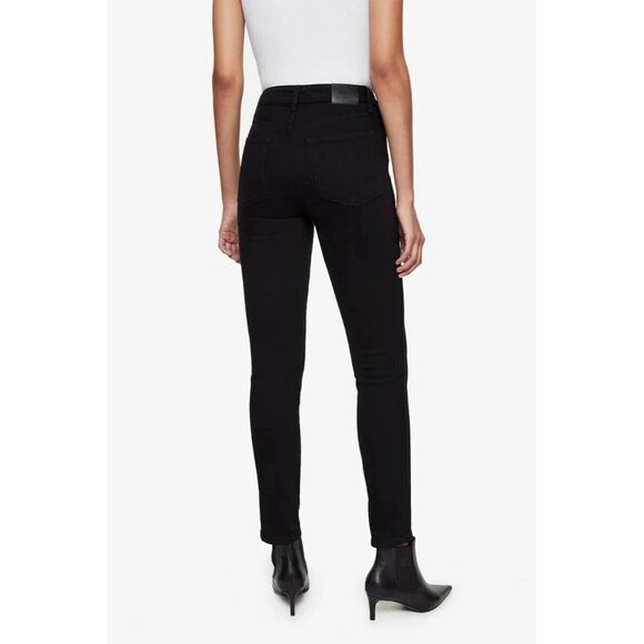 ANINE BING Jagger OD Black Dark Blue High Rise Skinny Ankle Jeans, Size 28 - Picture 4 of 15
